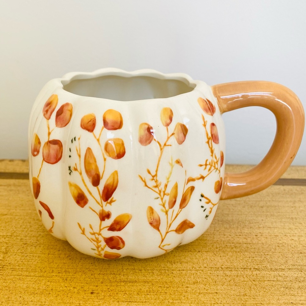 Anthropologie Pumpkin Mug